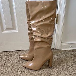 Nude Knee High Boots